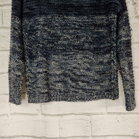 Anthroplogie Quinn Blue Gray Ombre Open Knit Long-Sleeved Sweater Size Small - Picture 5 of 12
